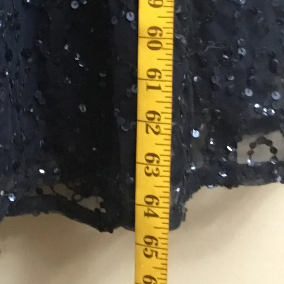 ADRIANNA PAPELL Blue and Silver Embellished Gown with Scoop Neckline - Picture 12 of 16